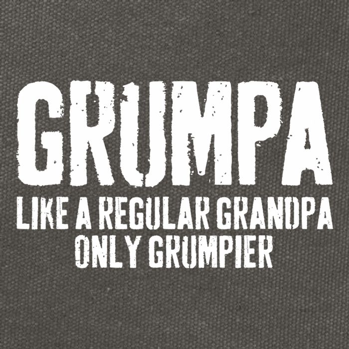 Grumpa Like A Regular Grandpa Only Grumpier Cotton Canvas Backpack
