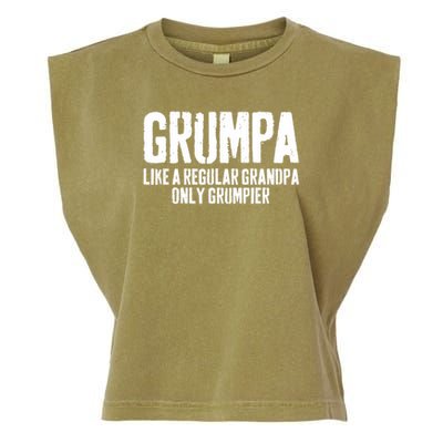 Grumpa Like A Regular Grandpa Only Grumpier Garment-Dyed Women's Muscle Tee
