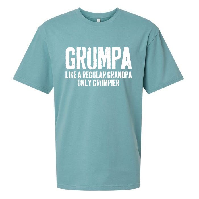 Grumpa Like A Regular Grandpa Only Grumpier Sueded Cloud Jersey T-Shirt