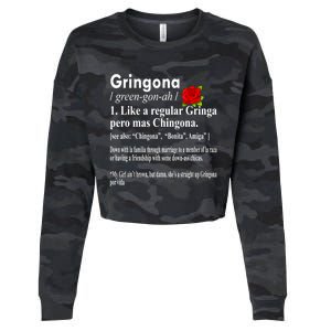 Gringona Like A Regular Gringa Pero Mas Chingona Cropped Pullover Crew