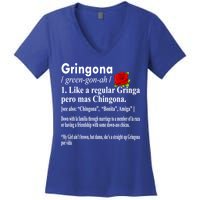 Gringona Like A Regular Gringa Pero Mas Chingona Women's V-Neck T-Shirt