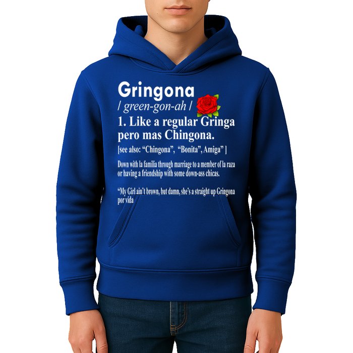 Gringona Like A Regular Gringa Pero Mas Chingona Kids Hoodie