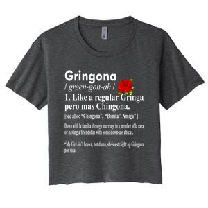 Gringona Like A Regular Gringa Pero Mas Chingona Women's Crop Top Tee