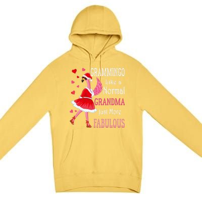 Grammingo Like A Normal Grandma Christmas Flamingo Grandma Premium Pullover Hoodie