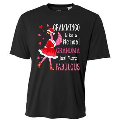 Grammingo Like A Normal Grandma Christmas Flamingo Grandma Cooling Performance Crew T-Shirt