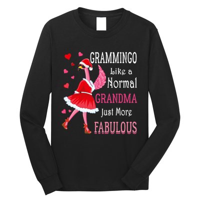 Grammingo Like A Normal Grandma Christmas Flamingo Grandma Long Sleeve Shirt