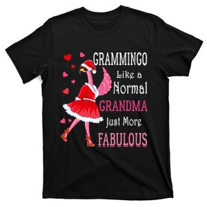 Grammingo Like A Normal Grandma Christmas Flamingo Grandma T-Shirt