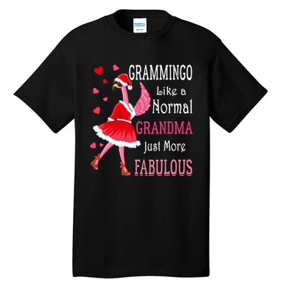 Grammingo Like A Normal Grandma Christmas Flamingo Grandma Tall T-Shirt