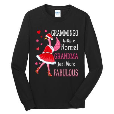 Grammingo Like A Normal Grandma Christmas Flamingo Grandma Tall Long Sleeve T-Shirt