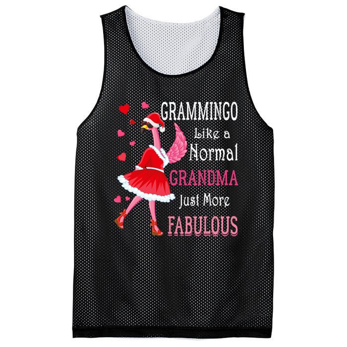 Grammingo Like A Normal Grandma Christmas Flamingo Grandma Mesh Reversible Basketball Jersey Tank