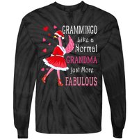 Grammingo Like A Normal Grandma Christmas Flamingo Grandma Tie-Dye Long Sleeve Shirt