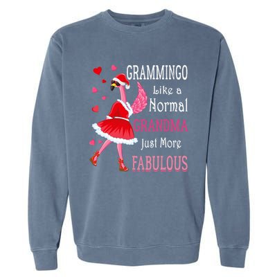 Grammingo Like A Normal Grandma Christmas Flamingo Grandma Garment-Dyed Sweatshirt