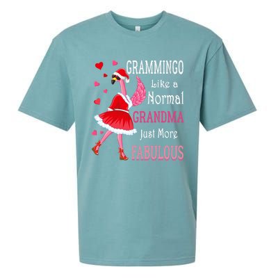 Grammingo Like A Normal Grandma Christmas Flamingo Grandma Sueded Cloud Jersey T-Shirt