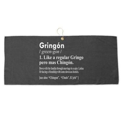 Gringon Like A Regular Gringo Pero Mas Chingon Large Microfiber Waffle Golf Towel