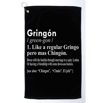 Gringon Like A Regular Gringo Pero Mas Chingon Golf Towel