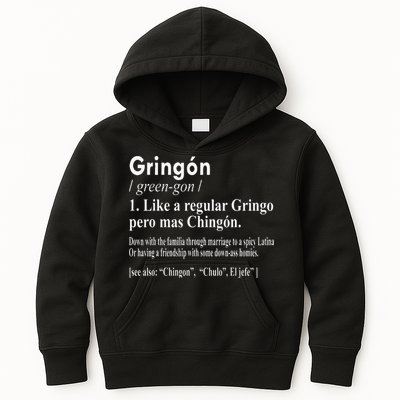 Gringon Like A Regular Gringo Pero Mas Chingon Kids Hoodie