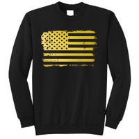 Gold Look American Flag Usa Sweatshirt