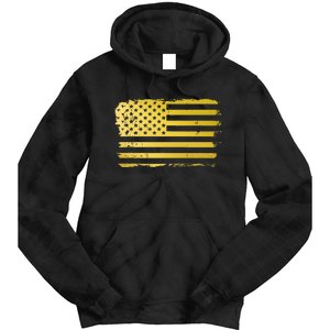 Gold Look American Flag Usa Tie Dye Hoodie