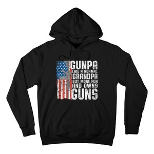 Gunpa Like A Normal Grandpa Fun And Owns Guns Funny Hoodie