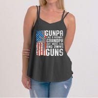 Gunpa Like A Normal Grandpa Fun And Owns Guns Funny Women's Strappy Tank