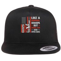 Gunpa Like a Normal Grandpa But More Fun USA  Flat Bill Trucker Hat