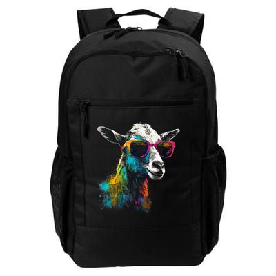 Goat Lover Artwork Sunglasses Colorful Animal Motif Goat Backpack