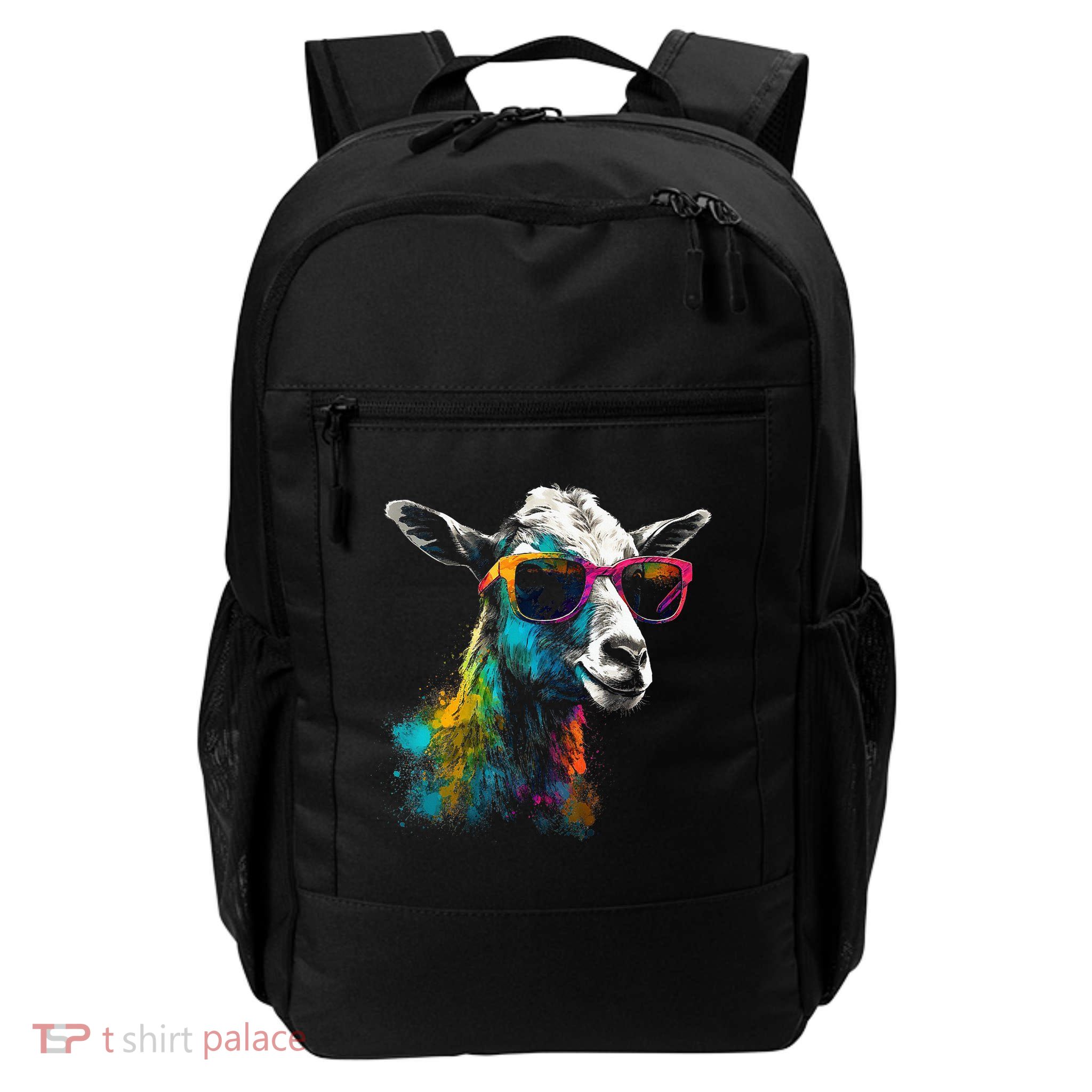 Goat Lover Artwork Sunglasses Colorful Animal Motif Goat Backpack