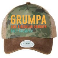Grumpa Like A Regular Grandpa Only Grumpier Fathers Day Legacy Tie Dye Trucker Hat