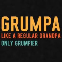 Grumpa Like A Regular Grandpa Only Grumpier Fathers Day Ladies PosiCharge Tri-Blend Wicking Tank