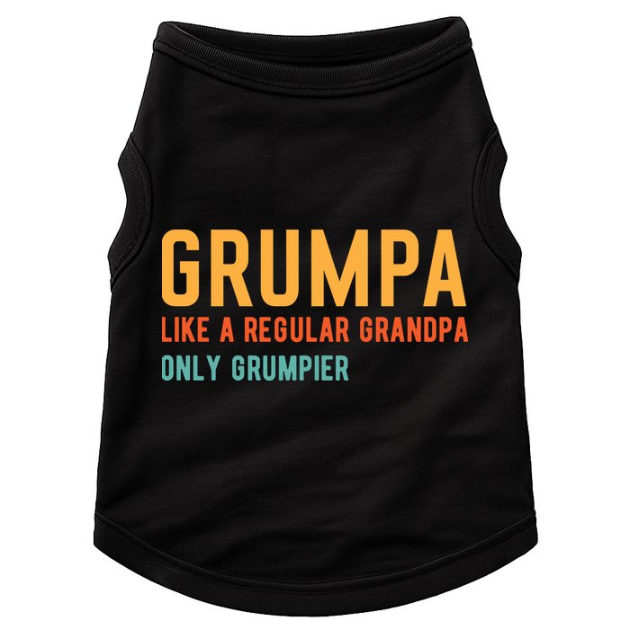 Grumpa Like A Regular Grandpa Only Grumpier Fathers Day Doggie Tank