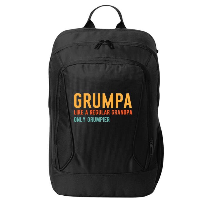 Grumpa Like A Regular Grandpa Only Grumpier Fathers Day City Backpack