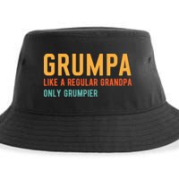 Grumpa Like A Regular Grandpa Only Grumpier Fathers Day Sustainable Bucket Hat