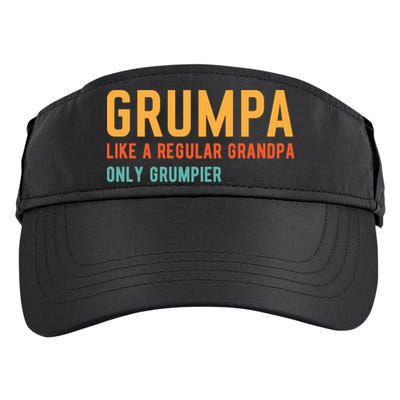 Grumpa Like A Regular Grandpa Only Grumpier Fathers Day Adult Drive Performance Visor
