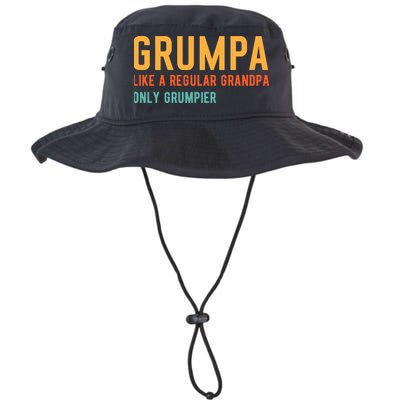 Grumpa Like A Regular Grandpa Only Grumpier Fathers Day Bucket Hat