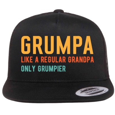 Grumpa Like A Regular Grandpa Only Grumpier Fathers Day Flatbill Hat