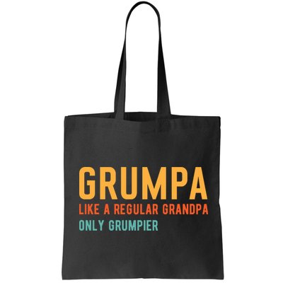 Grumpa Like A Regular Grandpa Only Grumpier Fathers Day Bag