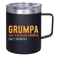 Grumpa Like A Regular Grandpa Only Grumpier Fathers Day 12oz Stainless Steel Coffee Mug