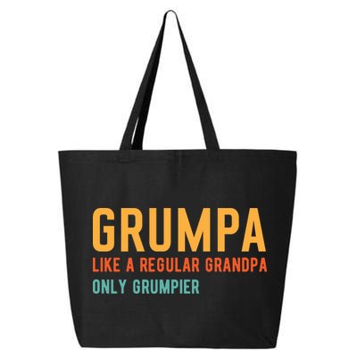 Grumpa Like A Regular Grandpa Only Grumpier Fathers Day 25L Jumbo Tote