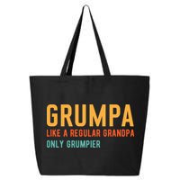 Grumpa Like A Regular Grandpa Only Grumpier Fathers Day 25L Jumbo Tote