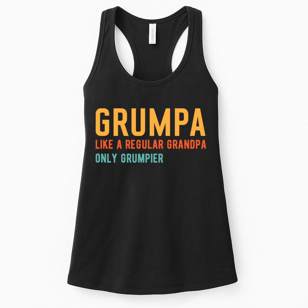 Grumpa Like A Regular Grandpa Only Grumpier Fathers Day Womens Tank Top