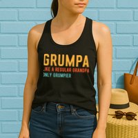 Grumpa Like A Regular Grandpa Only Grumpier Fathers Day Womens Tank Top