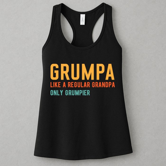 Grumpa Like A Regular Grandpa Only Grumpier Fathers Day Womens Tank Top