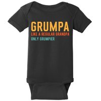 Grumpa Like A Regular Grandpa Only Grumpier Fathers Day Baby Bodysuit