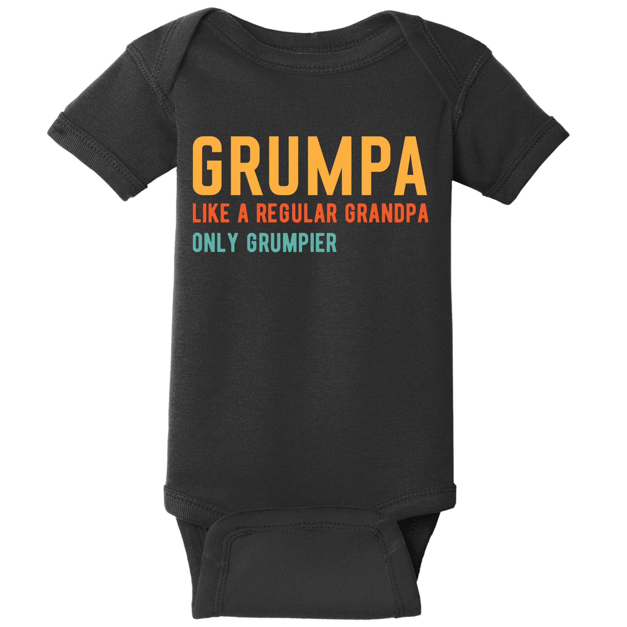 Grumpa Like A Regular Grandpa Only Grumpier Fathers Day Baby Bodysuit