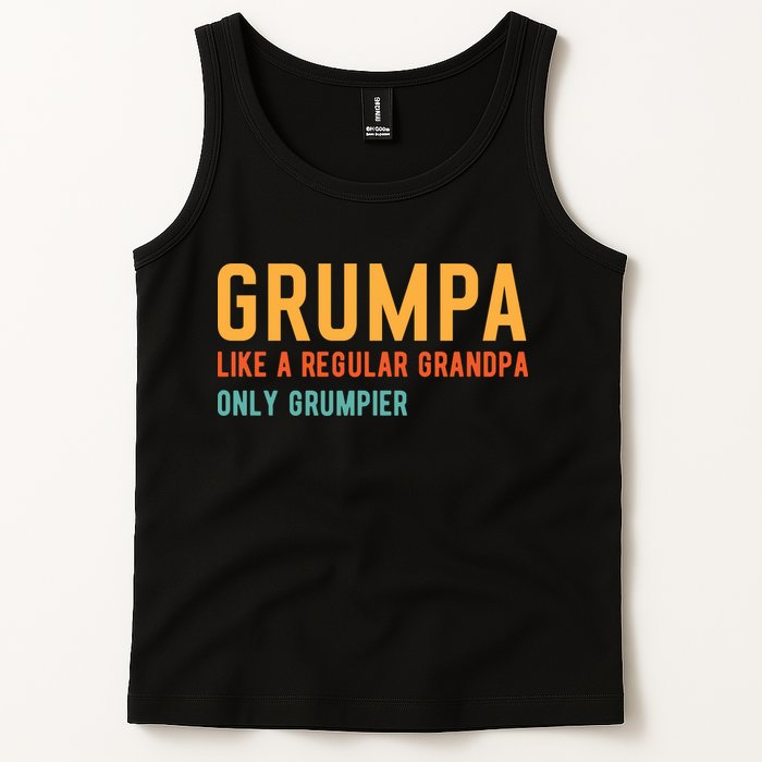 Grumpa Like A Regular Grandpa Only Grumpier Fathers Day Tank Top