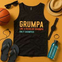 Grumpa Like A Regular Grandpa Only Grumpier Fathers Day Tank Top
