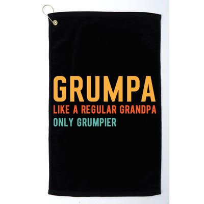 Grumpa Like A Regular Grandpa Only Grumpier Fathers Day Golf Towel