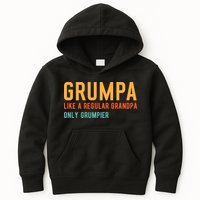 Grumpa Like A Regular Grandpa Only Grumpier Fathers Day Kids Hoodie