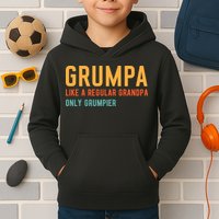 Grumpa Like A Regular Grandpa Only Grumpier Fathers Day Kids Hoodie