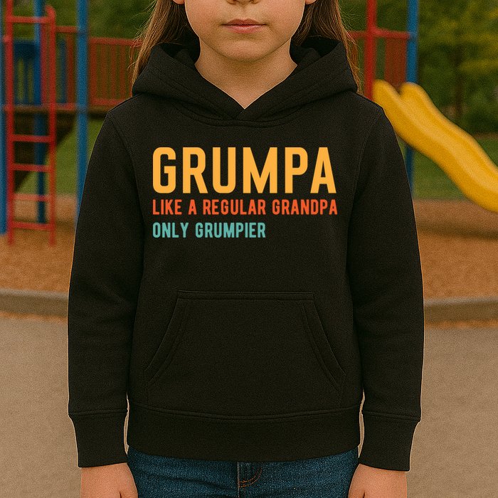 Grumpa Like A Regular Grandpa Only Grumpier Fathers Day Kids Hoodie